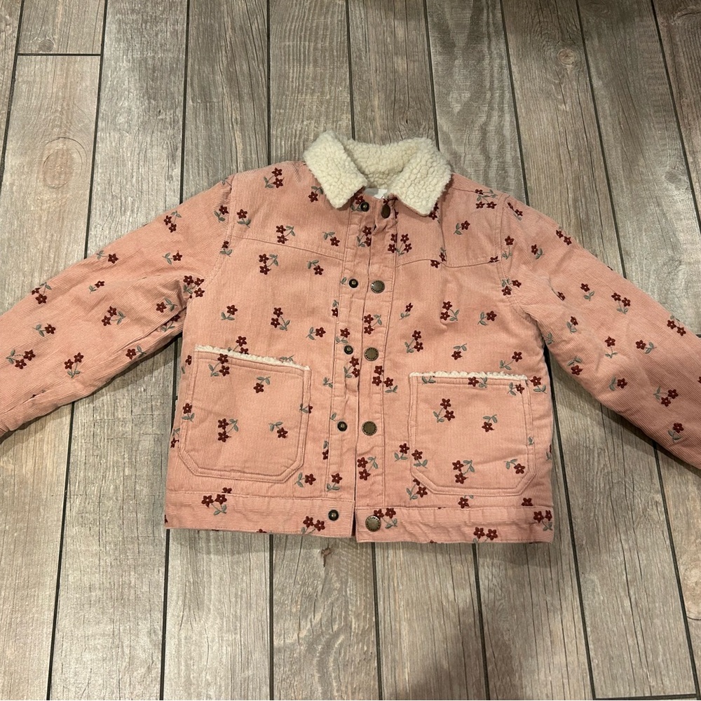 Corduroy Jacket Blossom Embroidery